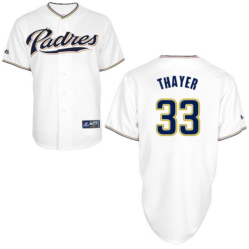 Dale Thayer #33 Youth Baseball Jersey-San Diego Padres Authentic Home White Cool Base MLB Jersey
